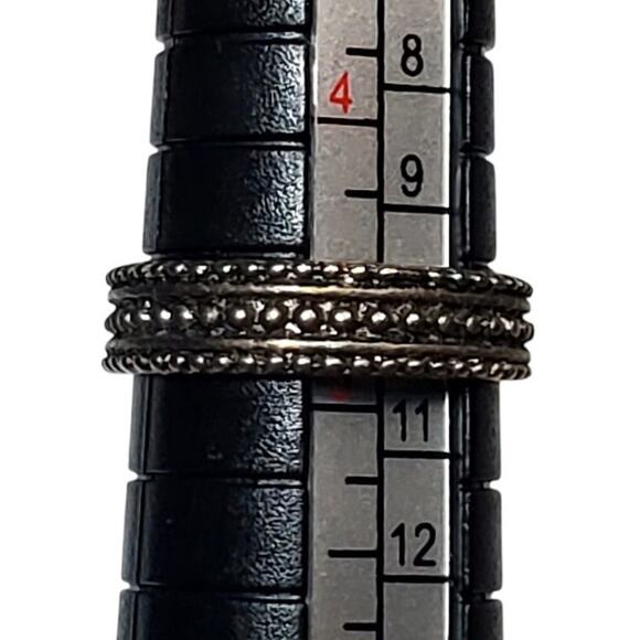 Silver Tone Minimalist Sz 5 Basic Design Unsigned - Picture 1 of 5